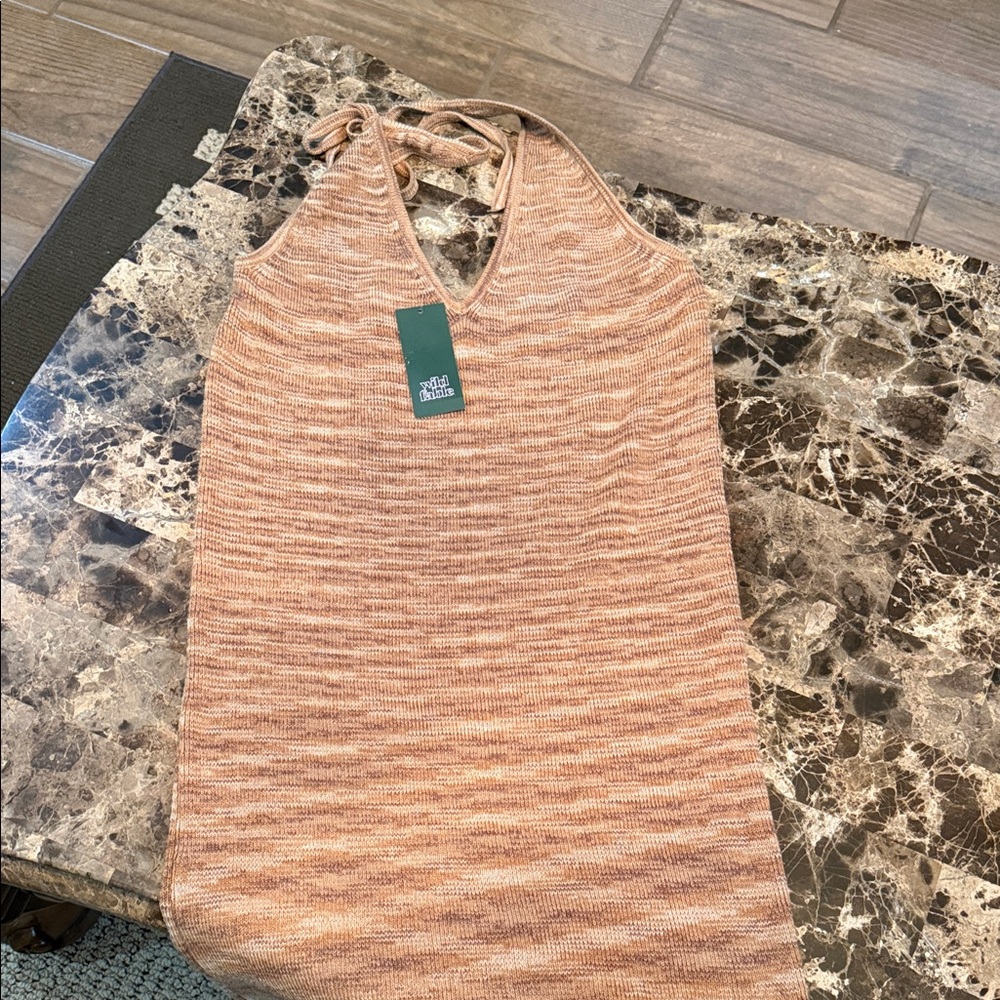 Wild Fable Tan Halter Dress